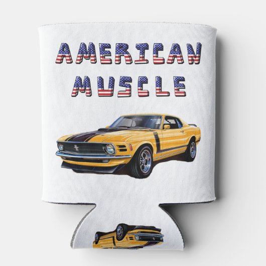 Klassieke Amerikaanse Spier Auto Mustang Boss 302 Blikjeskoeler (Achterkant)