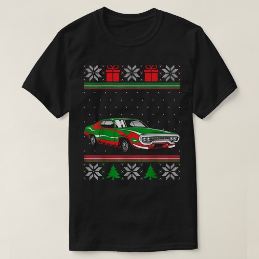 Klassieke Amerikaanse spierballen lelijke kerstmis T-shirt (Design voorkant)
