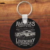 Klassieke Amerikaanse spierwagen | Hotrod's Highwa Sleutelhanger (Voorkant)