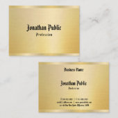 Klassieke Amerikaanse tekst Faux Gold  Sjabloon Visitekaartje (Voorkant / Achterkant)