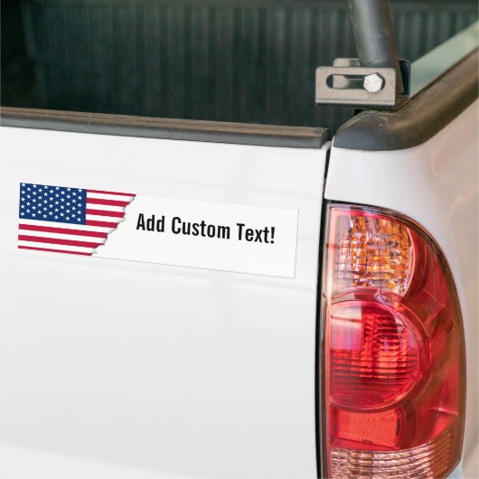Klassieke Amerikaanse vlag Bumpersticker (Op Truck)
