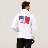 Klassieke Amerikaanse vlag Jacket Hoodie (Achterkant volledig)