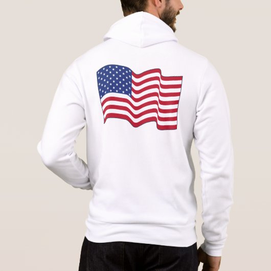 Klassieke Amerikaanse vlag Jacket Hoodie (Achterkant)