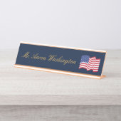 Klassieke Amerikaanse vlag naamplaat (Voorkant)