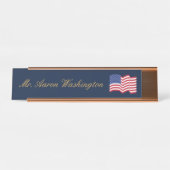 Klassieke Amerikaanse vlag naamplaat (Voorkant)