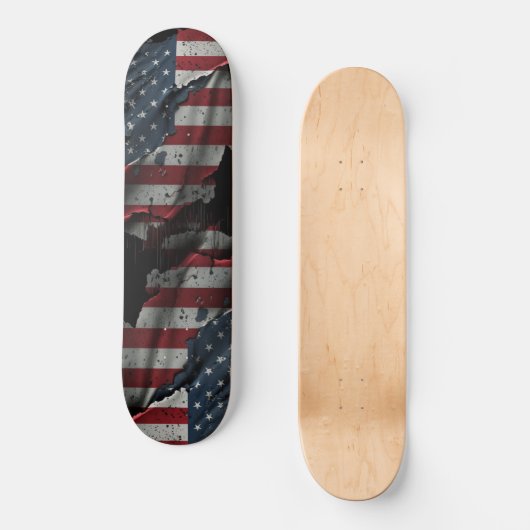 Klassieke Amerikaanse vlag Skateboard Deck (Voorkant)