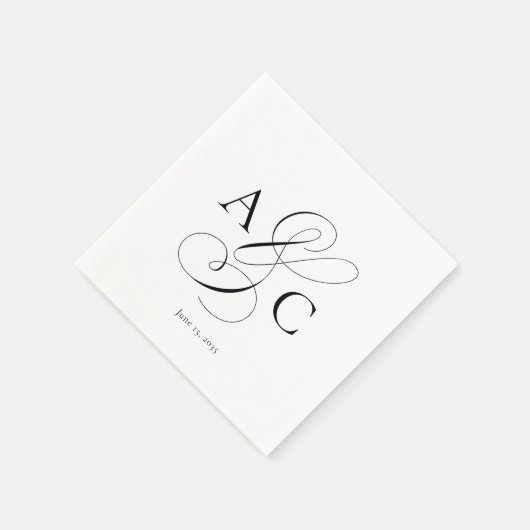 Klassieke ampersand servetten (Hoek)