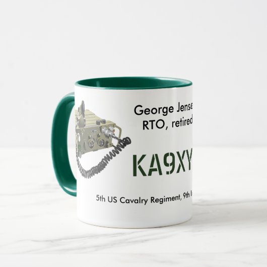 Klassieke AN/PRC-77 Militaire Draagbare Transceive Mok (Voorkant links)