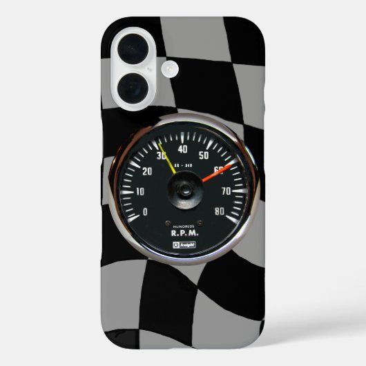 Klassieke Analoge Autotoerenteller Racing Case-Mate iPhone Case (Achterkant)