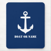 Klassieke anchor uw tas of naam blauw muismat (Voorkant)