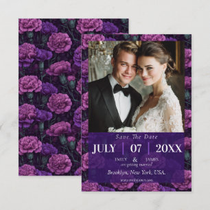 Klassieke Anjer Fantasie Minimalistische Trouwdag Save The Date