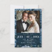 Klassieke Anjer Tropische Bruiloft Save The Date (Voorkant)
