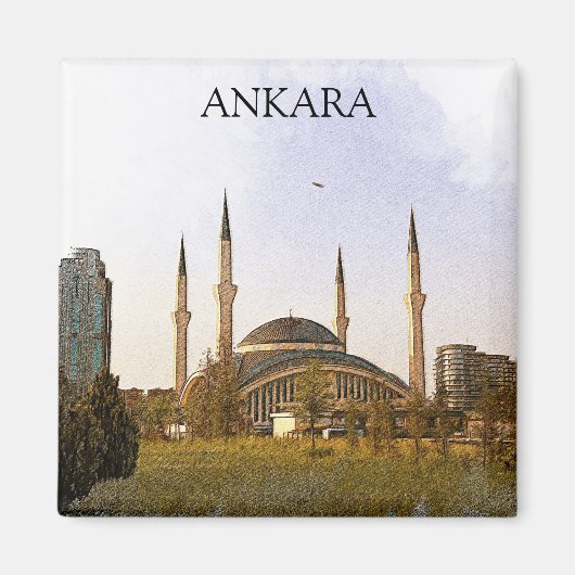 Klassieke Ankara Turkije Kocatepe Moskee Magneet (Voorkant)