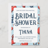 klassieke anker nautische bruiloft douche uitnodig kaart (Voorkant)