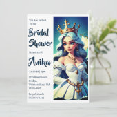 klassieke anker nautische bruiloft douche uitnodig kaart (Staand voorkant)