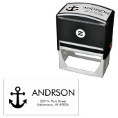 Klassieke Anker Nautische Douane Zelfinkt Stempel (In situ)