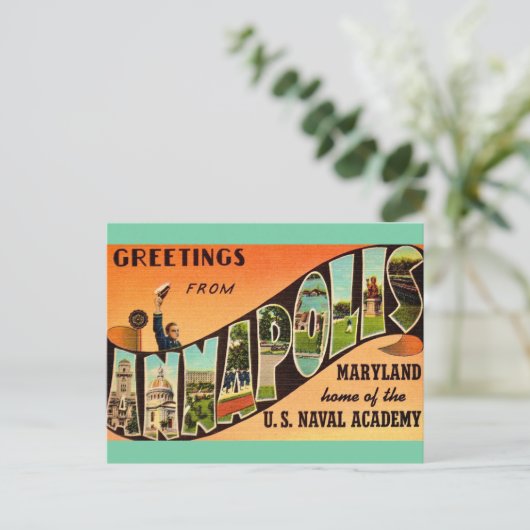 Klassieke Annapolis MD Groet Briefkaart (Staand voorkant)