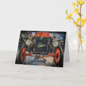 KLASSIEKE ANTIEK AUTO KLASSE ACT VERJAARDAG KAARTE KAART (Gele Bloem)