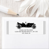 Klassieke Antiek, converteerbaar, zwart, automatis Etiket (Insitu)