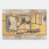 Klassieke Antiek Coromandel Schermkunst Inpakpapier Vel (Voorkant 2)