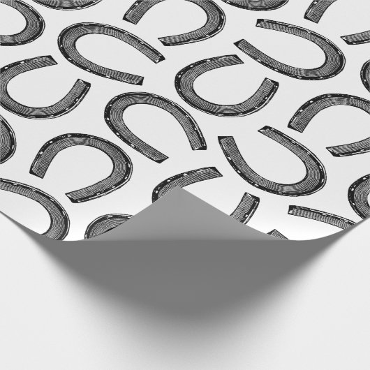 Klassieke Antiek Hoefijzers Hoefijzer KLANTKLEUR Cadeaupapier (Hoek)