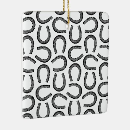 Klassieke Antiek Hoefijzers Hoefijzer KLANTKLEUR Keramisch Ornament (Rechts)