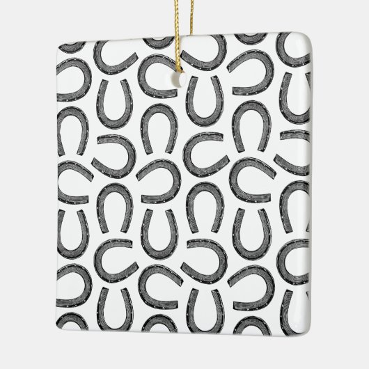 Klassieke Antiek Hoefijzers Hoefijzer KLANTKLEUR Keramisch Ornament (Links)