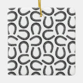 Klassieke Antiek Hoefijzers Hoefijzer KLANTKLEUR Keramisch Ornament (Voorkant)