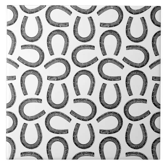 Klassieke Antiek Hoefijzers Hoefijzer KLANTKLEUR Tegeltje (Voorkant)