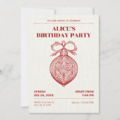 Klassieke antiek kerstversiering kaart (Voorkant)