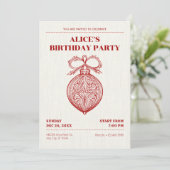 Klassieke antiek kerstversiering kaart (Staand voorkant)