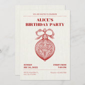 Klassieke antiek kerstversiering kaart (Voorkant / Achterkant)