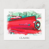 *~* Klassieke  Antiek Lange wagen Briefkaart (Voorkant)