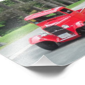 Klassieke antiek v8 rode bestelwagen foto afdruk (Hoek)