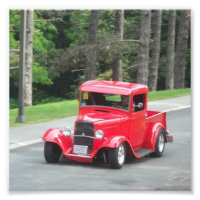 Klassieke antiek v8 rode bestelwagen