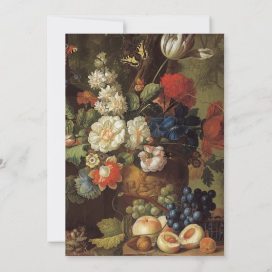 Klassieke antieke fruit stilleven trouwkaart kaart (Achterkant)