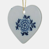 Klassieke antiquarian Delft Blue Tile - Floral Mot Keramisch Ornament (Links)