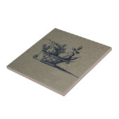 Klassieke antiquarian Delft Blue Tile - Fruit Bask Tegeltje (Zijkant)