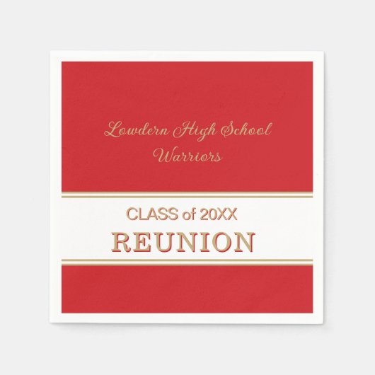 Klassieke, Any Year class reünie servetten (Voorkant)