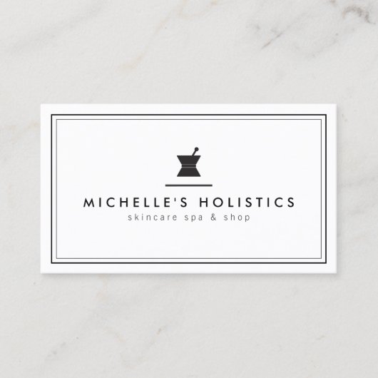 Klassieke apotheker Holistische Geneeskunde Wit Visitekaartje (Voorkant)