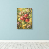 Klassieke appel stilleven canvas afdruk (Insitu (Houten vloer))