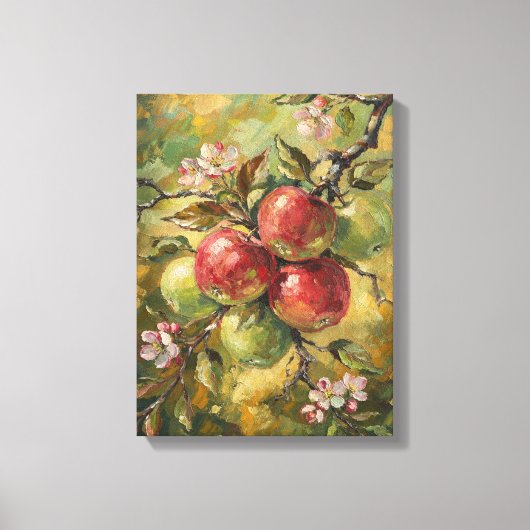 Klassieke appel stilleven canvas afdruk (Voorkant)