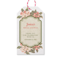 Klassieke Apple Blossom Bruids Shower Cadeautag