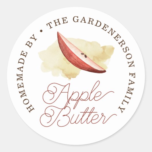 Klassieke Apple Butter Klassieke Round Sticker (Voorkant)