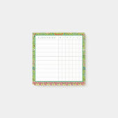 Klassieke Apple Green Chinoiserie Habit Tracker Post-it® Notes (Voorkant)