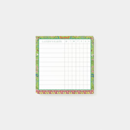 Klassieke Apple Green Chinoiserie Habit Tracker Post-it® Notes