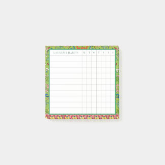 Klassieke Apple Green Chinoiserie Habit Tracker Post-it® Notes