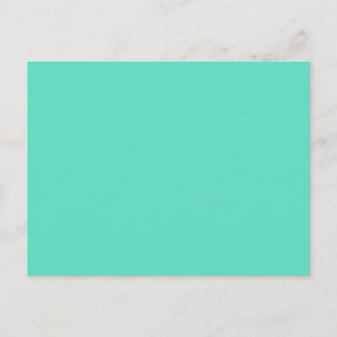 Klassieke Aqua Blue Solid Color Briefkaart