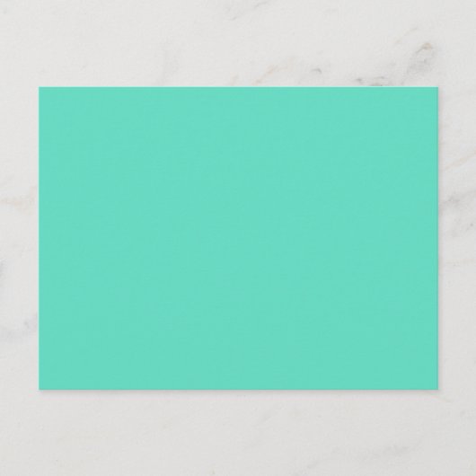 Klassieke Aqua Blue Solid Color Briefkaart (Voorkant)