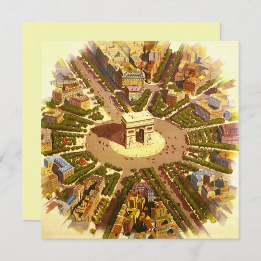 Klassieke Arc de Triomphe, Parijs, Frankrijk Reis (Voorkant / Achterkant)